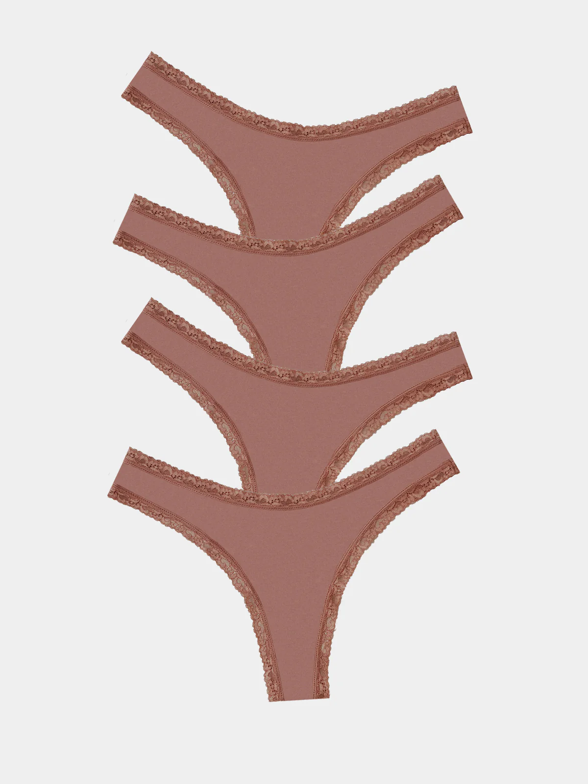 Thong Four Pack - Mocha