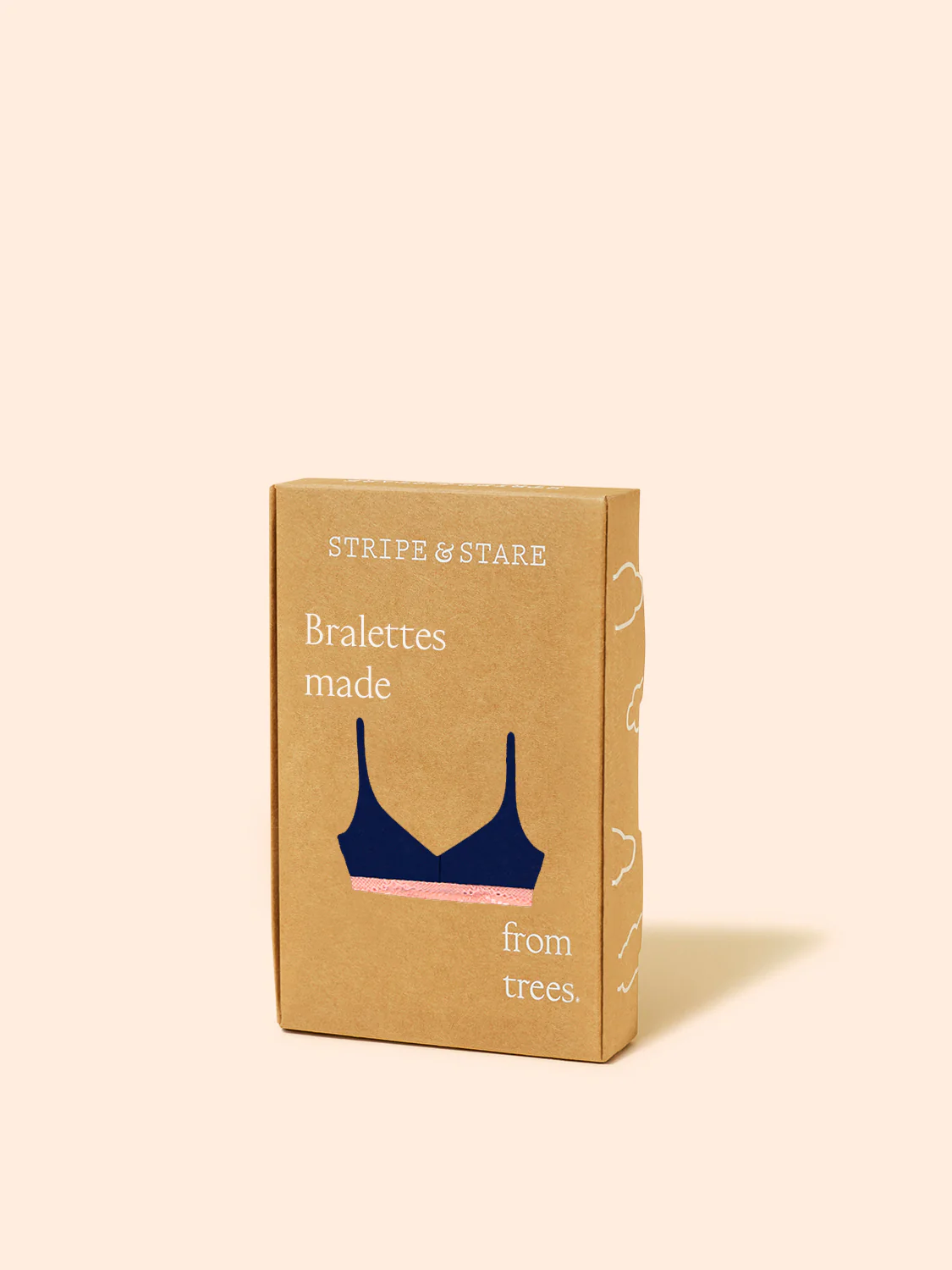 Triangle Lace Bra - Navy & Neon Peach - Image 6