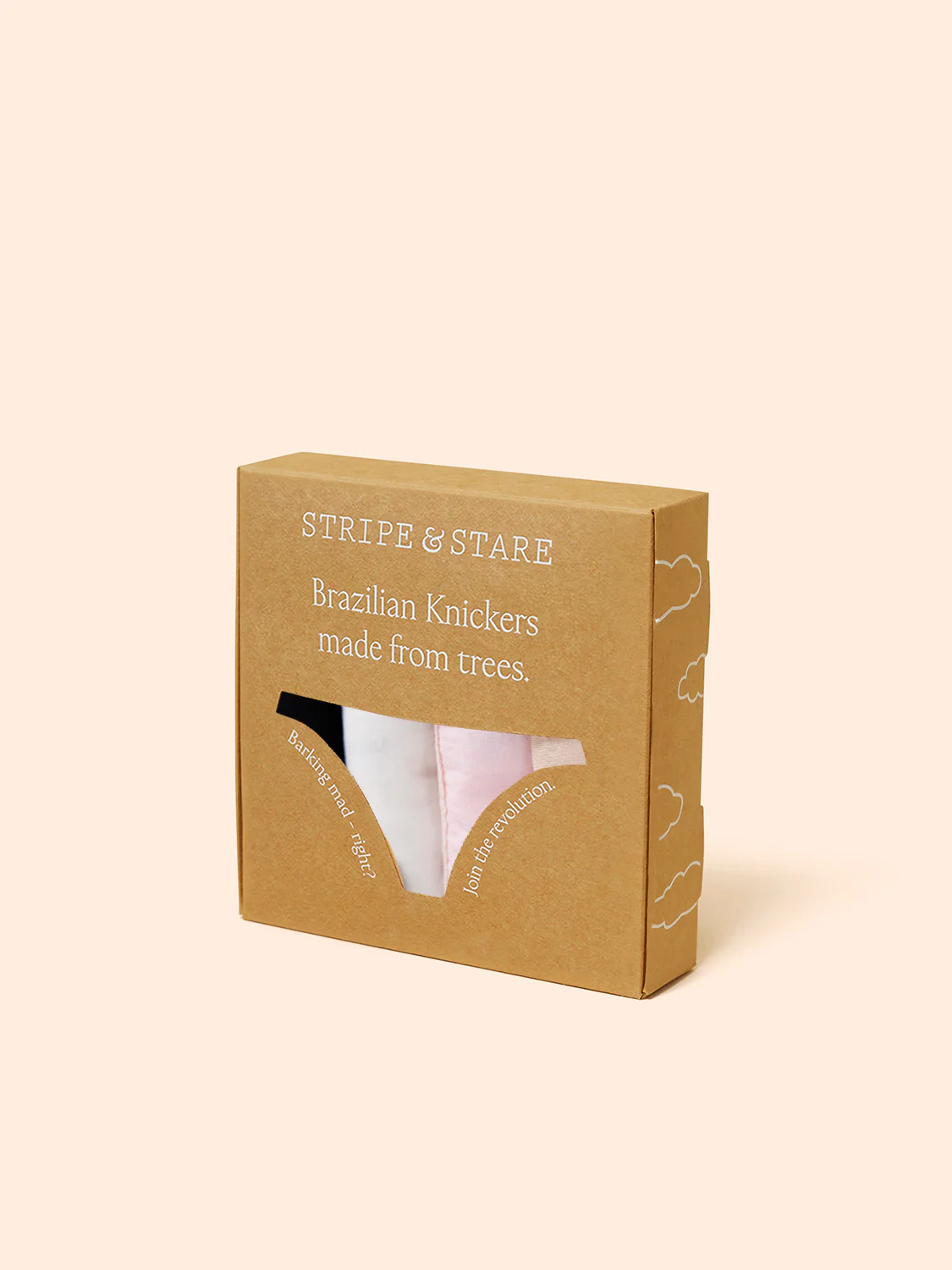 ZigZag Lace Brazilian Knicker Four Pack - Sand Essentials - Image 10