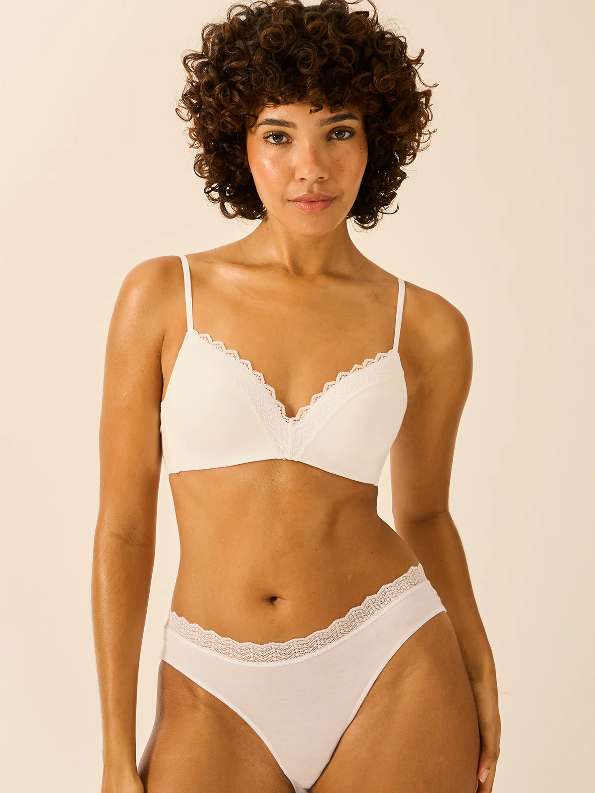 ZigZag Lace Demi Bra - White - Image 6