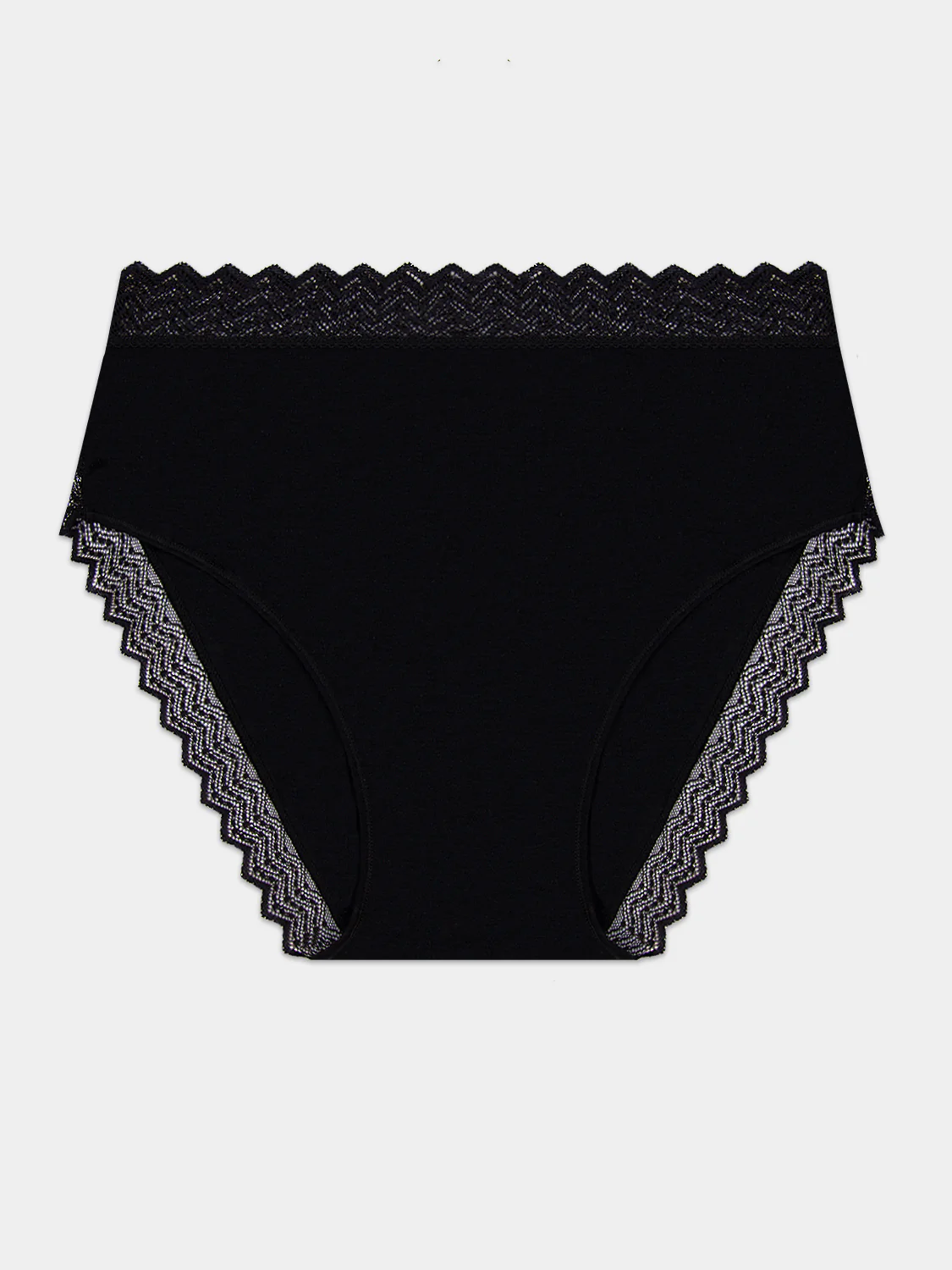 ZigZag Lace High Rise Knicker - Black - Image 7