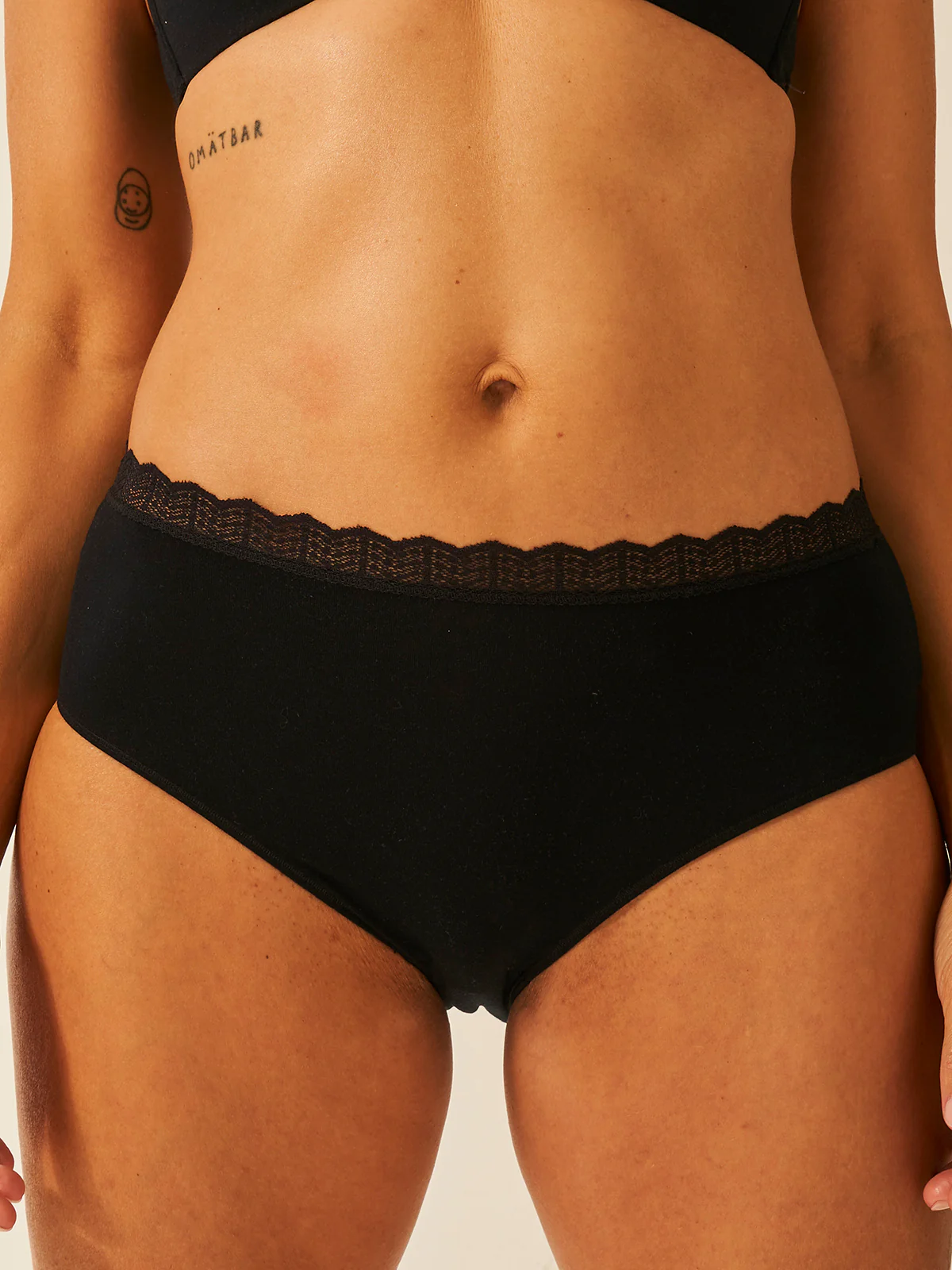 ZigZag Lace High Rise Knicker Four Pack - Sand Essentials - Image 13