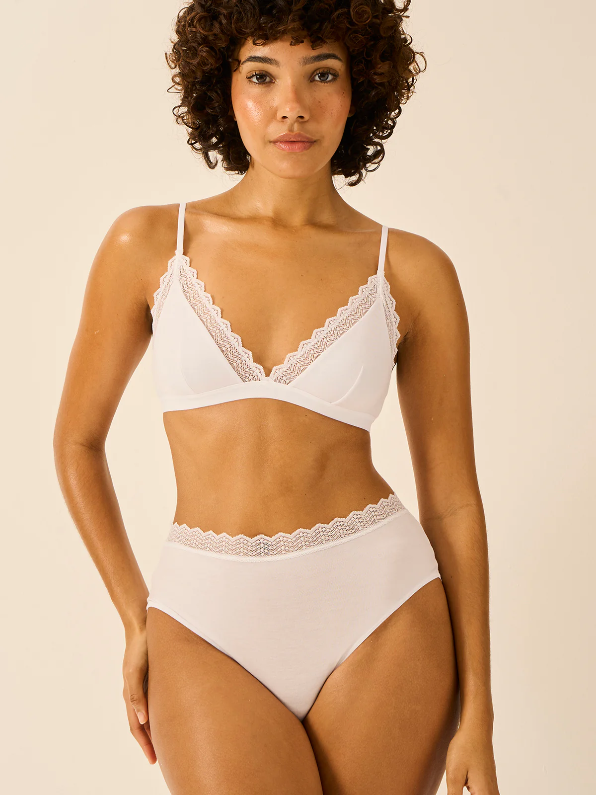 ZigZag Lace High Rise Knicker - White - Image 4