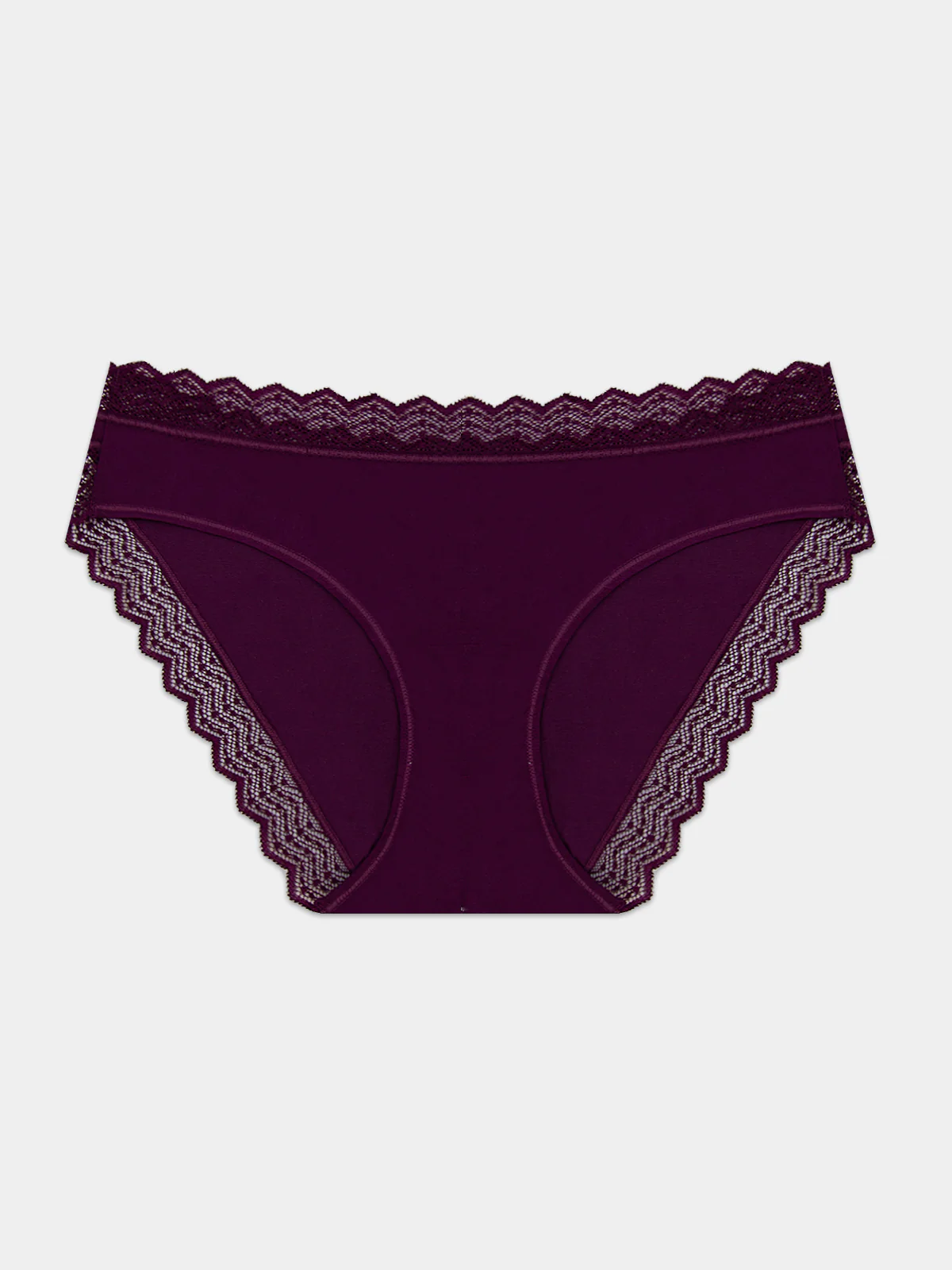 ZigZag Lace Original Knicker - Black Cherry - Image 6