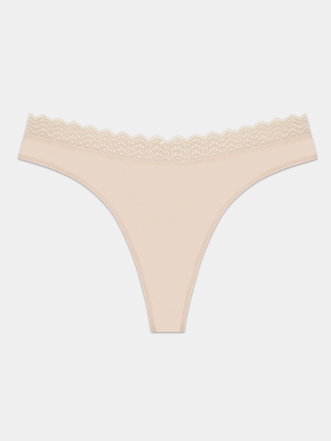 ZigZag Lace Thong - Sand - Image 5