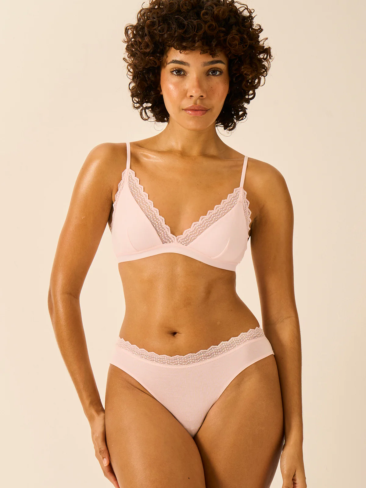 ZigZag Lace Triangle Bra - Pink-a-Boo - Image 5